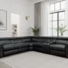 Somerville Electric Recliner Sofa Black Large Corner