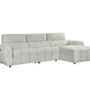 Turin Electric Recliner Sofa Silver Right Hand
