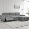 Turin Electric Recliner Sofa Charcoal Right Hand