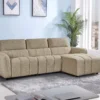Turin Electric Recliner Sofa Mocha Right Hand