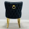 Valentino Black Gold Velvet Chair Set of 2