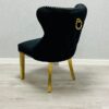 Valentino Black Gold Velvet Chair Set of 2