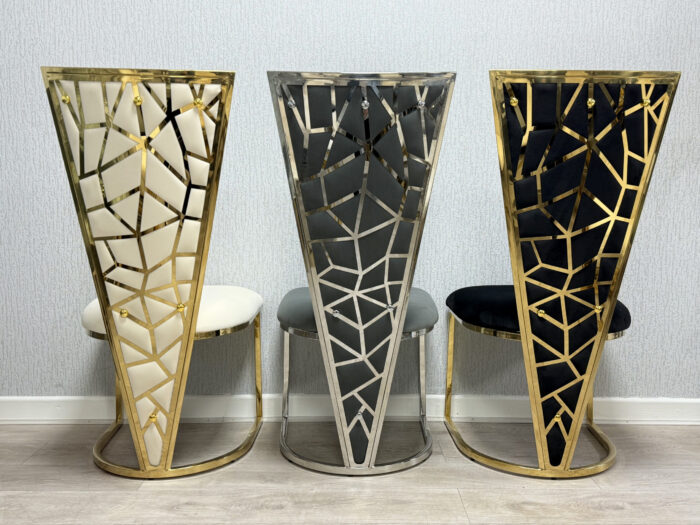 Vienna Black & Gold Dining Chair Set of 2