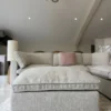 Santorini Sofa Grey Large Corner with Footstool
