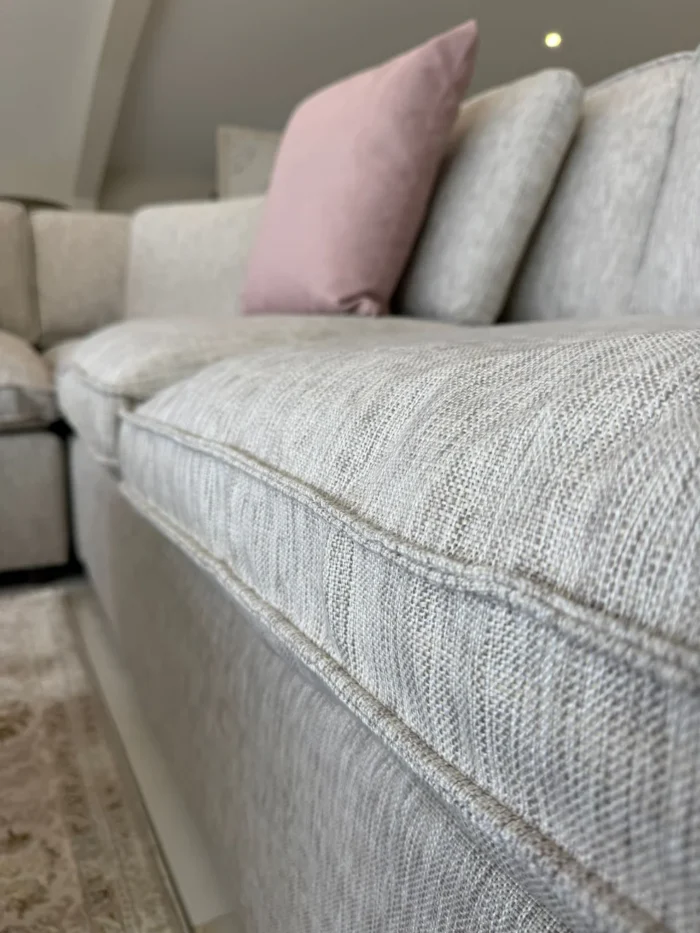 Santorini Sofa Grey Large Corner with Footstool