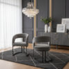 Lina Grey Dining Chair  Grey Metal Base Set of 2