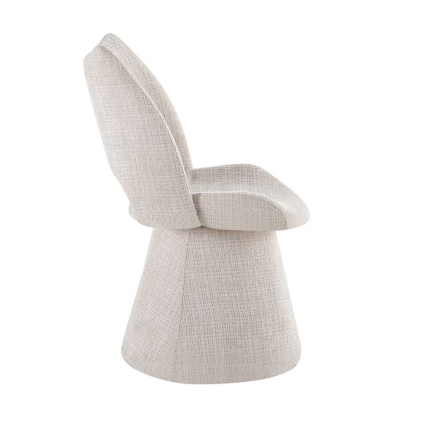 Maryland Beige 360 Swivel Chair Set of 2