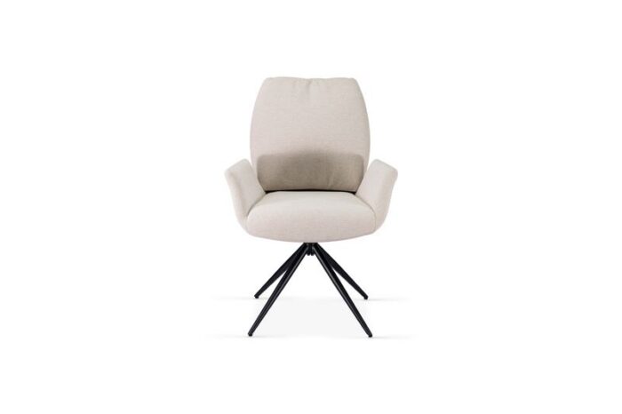 Fairmont 360 Swivel Beige Dining Chair Set of 2