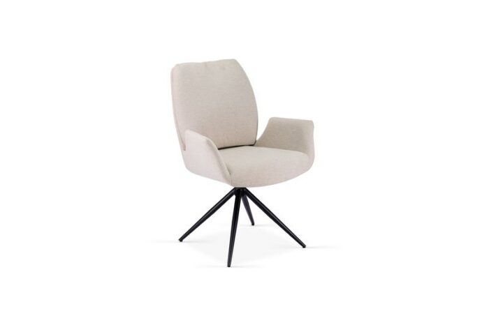 Fairmont 360 Swivel Beige Dining Chair Set of 2