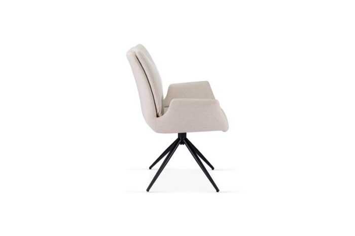 Fairmont 360 Swivel Beige Dining Chair Set of 2