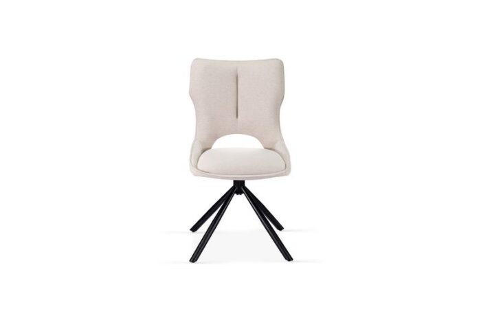 Roseland 360 Swivel Beige Dining Chair Set of 2