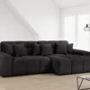 Jacob Sofa Black Right Hand Facing Corner