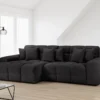 Jacob Sofa Black Left Hand Facing Corner