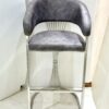 Porado Grey & Silver Barstool