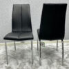 Morano Black Glass Table with Carlo Chairs