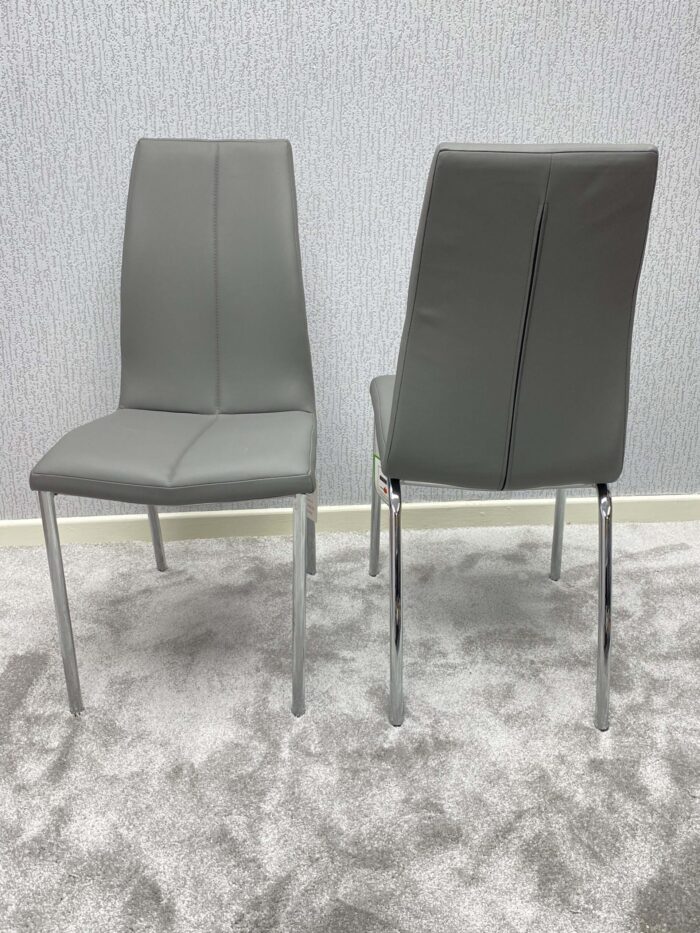 Morano Dining Set Grey with 4 Grey Carlo Chairs