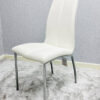 Morano Dining Set White with 4 White Carlo Chairs