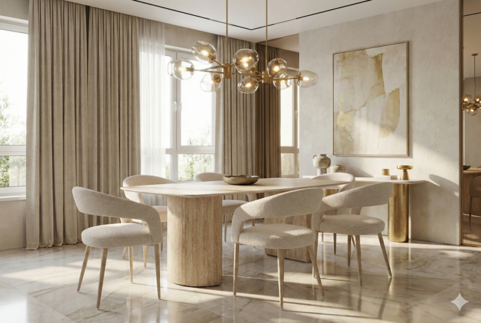 Olympia Beige Ceramic 160cm Table