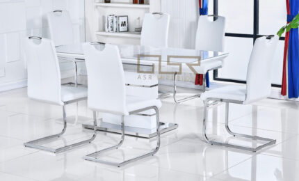 Milan White Extending Dining Table