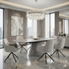 Monaco Grey Sintered Stone Dining Table