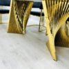 Ravello 180cm Black & Gold Marble Dining Table