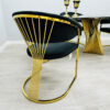 Ravello 180cm Black & Gold Marble Dining Table