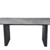 Engelberg 180cm Grey & Black Dining Table