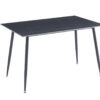 Oxford Ceramic Black Dining Table 1.2m & 4 Chairs