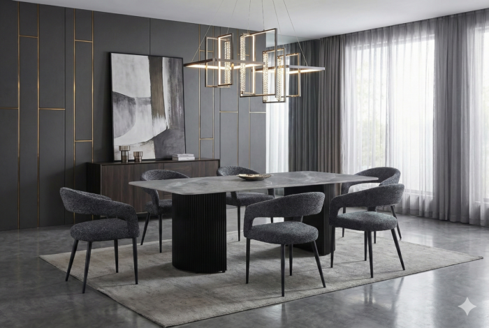 Olympia Grey Ceramic 160cm Table