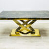Elina Black and Gold Marble Dining Table 180