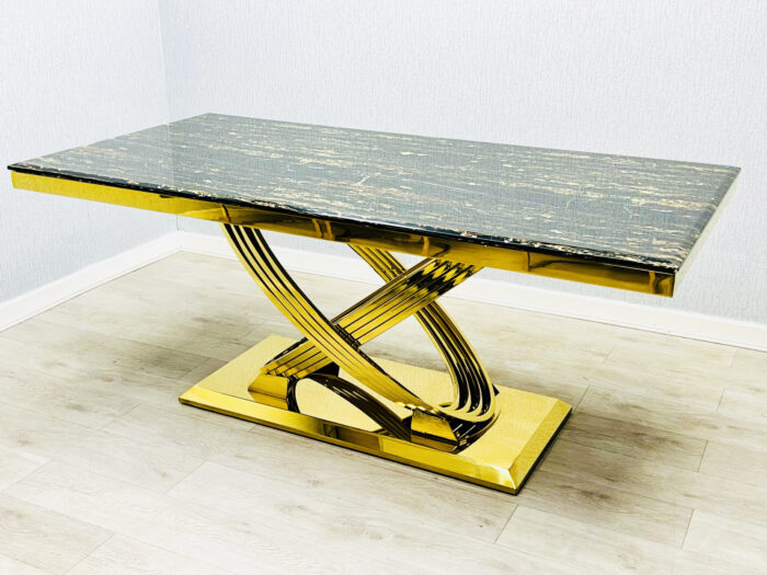 Elina BlackGold Marble Coffee Table