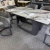 Lina Grey Marble Dining Table