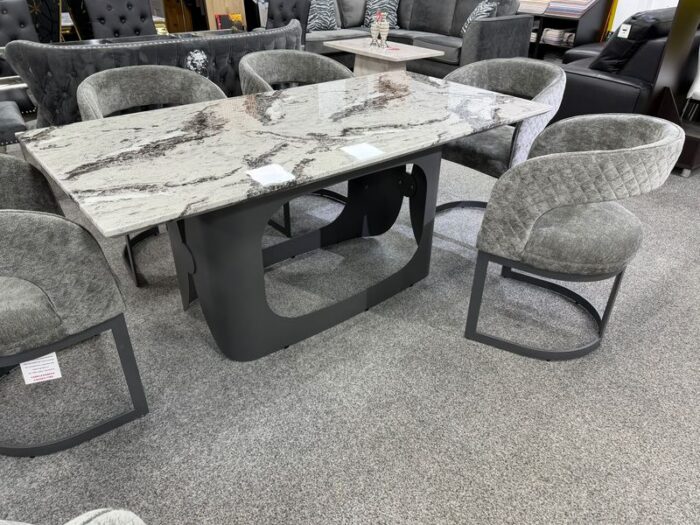 Lina Grey Marble Dining Table