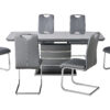 Milan Grey Extending Dining Table + 6 Milan Chairs