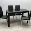 Morano Black Glass Table with California Chairs