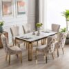 Sorrento Rectangle 150cm Ceramic Gold Table