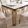 Sorrento Rectangle 150cm Ceramic Gold Table
