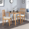DROP LEAF DINING SET OAK COLOUR FINISH