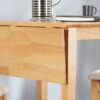 DROP LEAF DINING SET OAK COLOUR FINISH