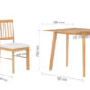 DROP LEAF DINING SET OAK COLOUR FINISH