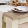 HIGHGATE DINING TABLE AND BENCH SET CREAM & OAK EFFECT