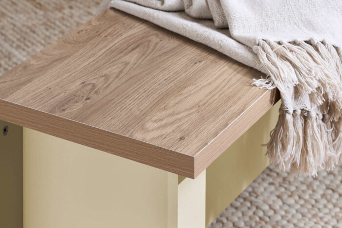 HIGHGATE DINING TABLE AND BENCH SET CREAM & OAK EFFECT