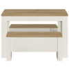 HIGHGATE DINING TABLE AND BENCH SET CREAM & OAK EFFECT