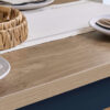 HIGHGATE DINING TABLE AND BENCH SET NAVY BLUE & OAK EFFECT
